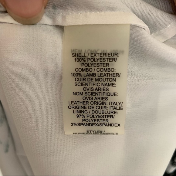 Alice + Olivia Matilda Leather-Trim Dress Mini EUC Size - M - Picture 4 of 6